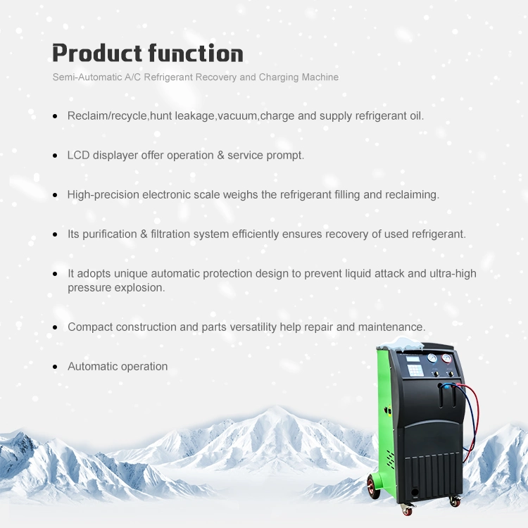 Official Factory OEM Autool All Car Machine Refrigerant Recovery A/C Recovery & Charging Filling Machine